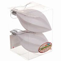 Игрушка ел. "Таинственное очарование" 2шт/капля 8см/белый 916-0416