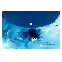 Папка д/тетрадей А4 ФЕНИКС "Голубая абстракция" 72226 полипропилен,1отд.,на кнопке