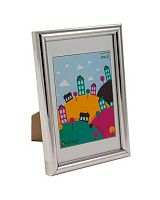 Фоторамка пластик 10*15см Радуга серебро с ножкой,ширина багета-12мм