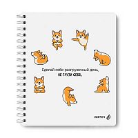 Тетрадь 48л. (клетка) SVETOCH пластик.обл. спираль "Не грузи себя!" ТЕТ48-003 (01086)