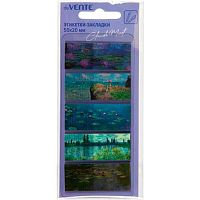 Набор самокл. этикеток-закладок deVENTE 50*20мм,5цв.*20л. "Claude Monet" 2011504 пластик.