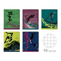 Тетрадь 48л. (клетка) BV "Scooter Riders" 7-48-1291 мел.,мат.лам.,софт-тач,асс.