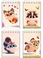 Блокнот А7  40л. Проф-Пресс спираль "Милые животные-8" Б40-9332 обл.мел.карт.,клетка