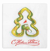 Салфетка бум. НГ Лилия Символ года 2025 "Год змеи" 173-047 2-хсл.(20шт),33*33см