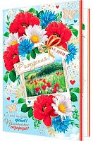 0.1-46-2467МГ Открытка С ДР (блёстки,рельеф) (МО)