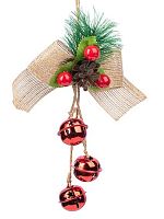 Подвесное украшение НГ ФЕНИКС 91156 пластик,джут,чёрный окрашенный металл,9*3*13,5см