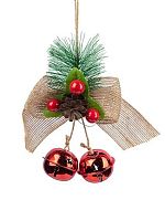 Подвесное украшение НГ ФЕНИКС 91155 пластик,джут,чёрный окрашенный металл,9*4*9см