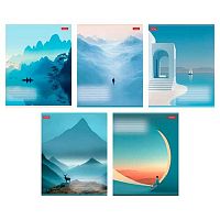 Тетрадь 18л. (линейка) ХАТ "Природа тишины" тисн.,скругл.углы,асс.