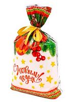 Пакет подар. НГ 25*40 Новогодние шары ПП,металлиз.,25мкм