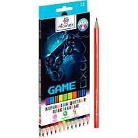 Карандаши пластик. 12цв. ATTOMEX "Game" 5022633 шестигр.,М,гриф.2,65мм,к/к