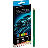 Карандаши 18цв. deVENTE "Super Turbo" 5023624 шестигр.,2М,гриф.2,8мм,к/к