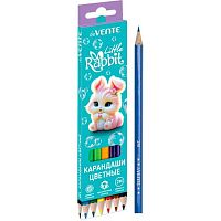 Карандаши  6цв. deVENTE "Little Rabbit" 5021619 шестигр.,2М,гриф.2,8мм,к/к