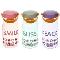 Бутылка д/воды 700мл "Улыбка" 359-1257 пластик,асс.