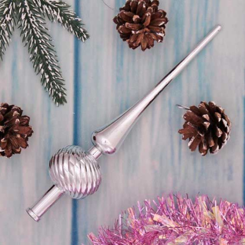 Верхушка 25см "Волна" 201-1046 серебро Верхушка 25см "Волна" 201-1046 серебро