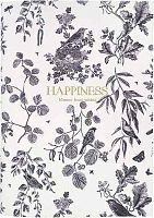 Ежедневник н/д А5  96л. INFOLIO кож.зам. "Happiness" I1663/black чёрный,2ляссе,тисн.фольг.