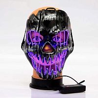Маска карнавал. "Череп довольный" 771-056 с подсветкой,на батарейках,микс подсветок