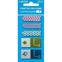 Набор самокл. этикеток-закладок deVENTE 45*12мм,45*22мм,5*20л. 2011511 пластик.,с перфорацией
