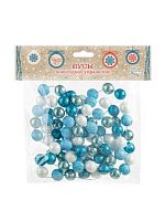 Новогоднее украшение ФЕНИКС "Гирлянда Голубые и белые тона" 86386 полиэстер,170*1,5см