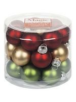 Набор украшений ФЕНИКС "Классические цвета" 89660 стекло,(24шт.) 2,5*2,5*2,5см