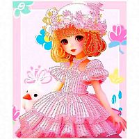 Мозаика алмазная MAZARI "Принцесса" M-12069 холст,25*30см,част.выкл.,дерев.подрам.