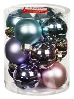 Набор украшений ФЕНИКС "Нежный микс" 90643 стекло, (12шт.) 4*4*4см