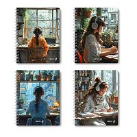 Тетрадь 96л. (клетка) SVETOCH спираль "Музыка дождя" Т113 (01191) выб.уф-лак