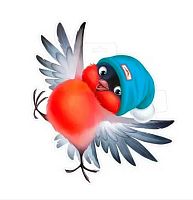 Плакат НГ А4 "Снегирь в синей шапке" 92,890,00