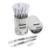 Ручка гелевая BV Sketch&Art 20-0312/04 белая,1мм