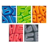 Тетрадь 60л. (линейка) ЭКСМО спираль "Буквы" ТС608566 мел.карт.