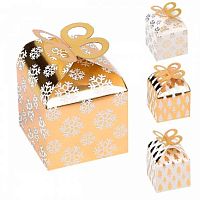 Пакет-коробка подар. КОКОС "Новый год" 201844 (набор 2ш),мат.лам.,тисн.,9*18*9см,асс.