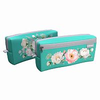 Пенал-косметичка EK 210*100*50 "Pastel Bloom (Minty)" 61945 2отд.,мятный