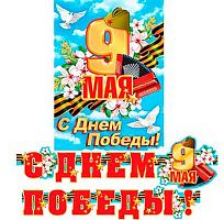 0.8-15-046 Гирлянда "С Днём Победы! 9 Мая" 2,2м (МО)