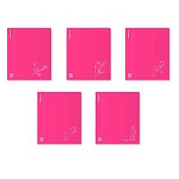 Тетрадь 48л. (клетка) EK пластик.обл. "CoverProBook Silhouette" 61958 розовый,асс.