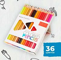 Карандаши пластик. 36цв. BV "Bright Colors" 30-0149 трёхгр.,/к,е/подвес