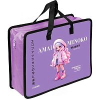 Папка пластик,с ручками А4 deVENTE "Amai Menoko" 8057608 с расш.10см,400мкм,молния