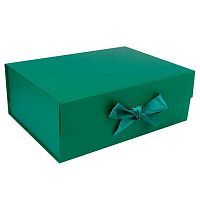 Коробка подар. КОКОС "Бантик" 253938 зелёная (25*33*12см)