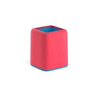 Подставка-стакан д/пиш.принадл. EK "Forte. Bubble Gum" 58013 розовый с голубой вставкой