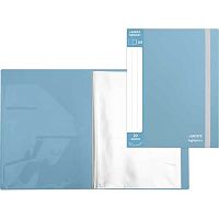 Папка с вкладышами/ 20 deVENTE А4 "sigNATURE" 3101502 сумеречно синяя,факт."ткань",650мкм,вкл.30мкм