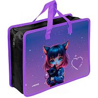 Папка пластик,с ручками А4 deVENTE "Friends Forever" 8057610 с расш.10см,400мкм,молния