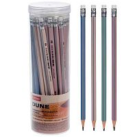 Карандаш ч/гр. пластик. с ласт. ХАТ "Dune" 089584 НВ,трёхгр.корп.,заточ.,асс.,пластик.туба