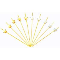 Пика д/канапе Микрос "Звезда золото/серебро" пт1066 12см (24шт)