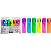 Набор маркеров текст.  6цв. ATTOMEX 5045407 (жёлт.,зел.,оранж.,роз.,гол.,сирен.) скош.1-5мм,пласт./б