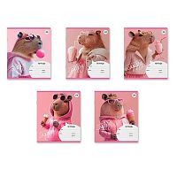 Тетрадь 24л. (клетка) EK "CapyBarbara" 58219 выб.уф-лак