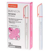 Маркер текст. ХАТ "Duo Неон" 088699 розовый,двухстор.,1мм/4мм