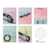 Тетрадь 48л. (клетка) АЛЬТ "Самокат" 7-48-1174 софт-тач,асс.