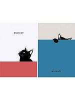 Блокнот А7  48л. Проф-Пресс "Забавный чёрный кот-4" Б48-3011 склейка,цв.мел.обл.,блок-офсет