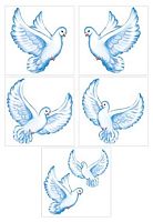 Наклейки СФЕРА "Голуби" КШН-15088 95*95мм (5шт)