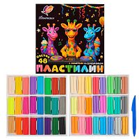 Пластилин 48цв.,636гр. ЛУЧ "Фантазия" 35С 2323-08 (классич.,пастел.,золот.,серебр.) со стеком