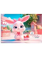 Альбом для рис.20л. Проф-Пресс спираль "Зайчик с бантиками" 20-7806