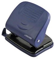 Дырокол  30л. deVENTE Stripe 4020342 пластик. с линейкой, синий, к/к